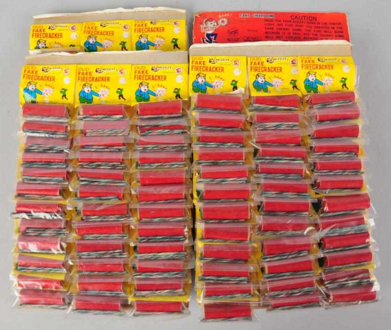 Appraisal: Lot of Fake Firecrackers Includes four hanging displays with packs