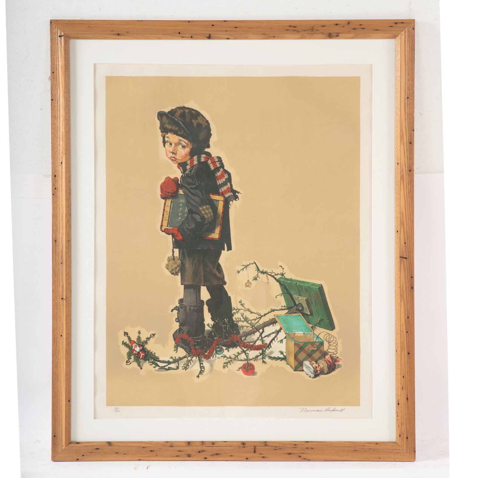 Appraisal: NORMAN ROCKWELL AFTER CHRISTMAS LITHOGRAPH American - Lithograph ed pencil