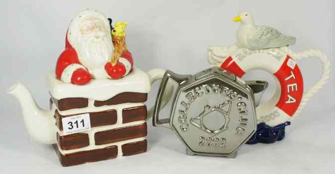 Appraisal: Cardew Design Tea Pots Santa in the Chimney The Bantham