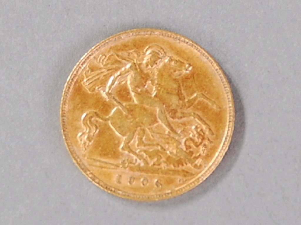 Appraisal: EDWARD VII GOLD HALF SOVEREIGN