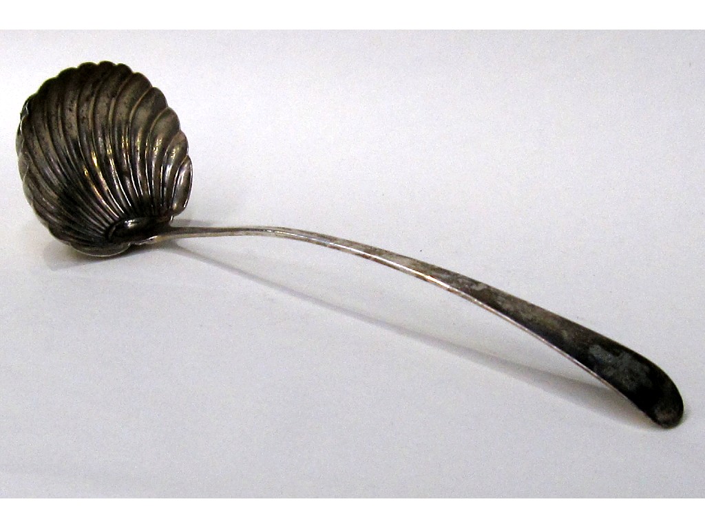 Appraisal: Antique silver soup ladle