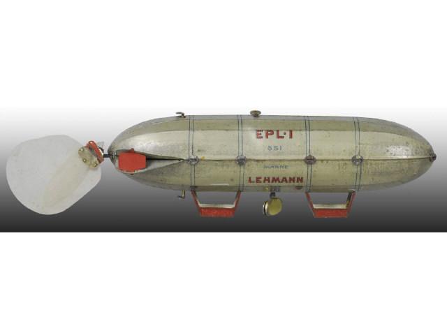 Appraisal: German Tin Lehmann Zeppelin Toy with Original Box Description EPL-