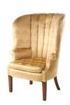 Appraisal: WING CHAIR - th c mahogany framed high barrel back