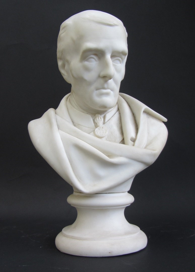 Appraisal: A parian bust of Wellington late th century raised on