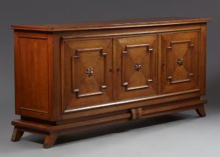 Appraisal: French Art Deco Carved Oak Sideboard early th c French