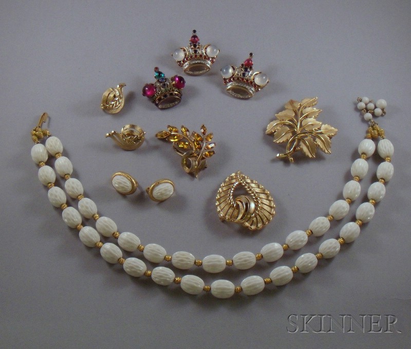 Appraisal: Small Group of Trifari Costume Jewelry including a necklace and