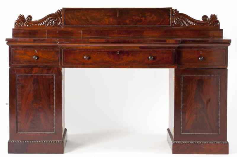 Appraisal: William IV Sideboardcirca s mahogany and figured mahogany veneers the