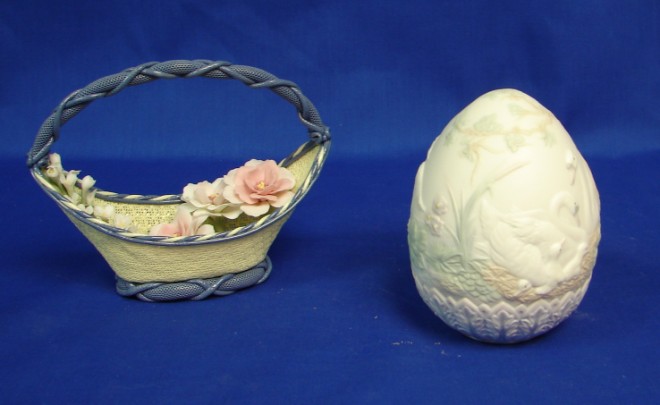 Appraisal: pcs Yellow Oval Basket - Retired Limited Edition Egg -