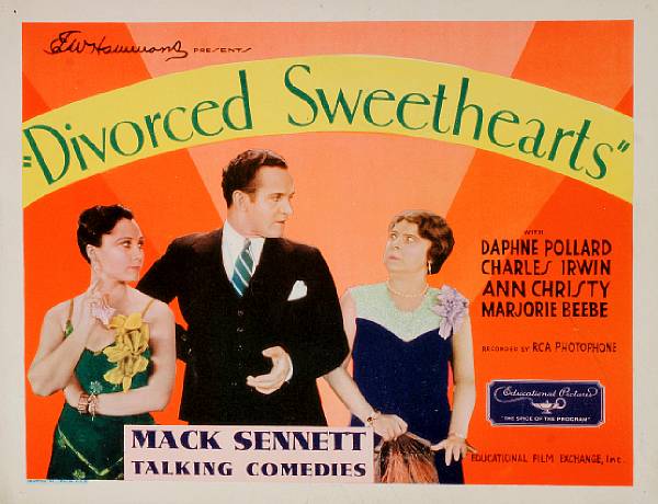 Appraisal: Divorced Sweetheart Educational Pictures two lobby cards condition A both