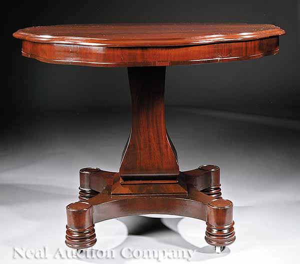 Appraisal: An American Late Classical Mahogany Center Table c - the