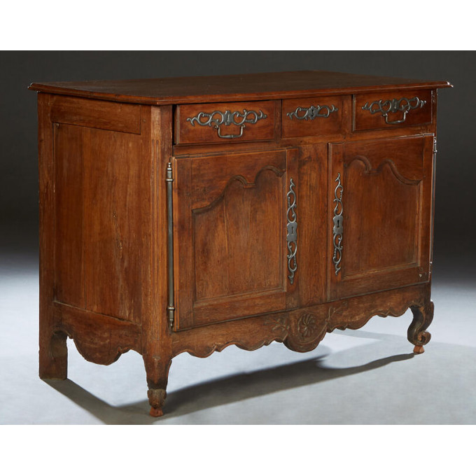 Appraisal: French Provincial Carved Oak Louis XV Style Sideboard th c