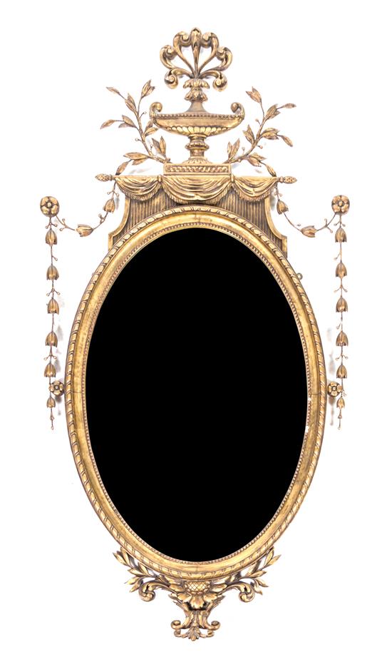 Appraisal: Sale Lot An Adam Style Giltwood Pier Mirror having a