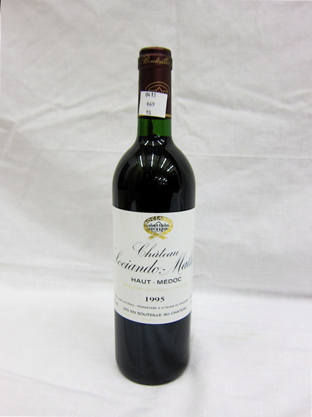 Appraisal: FIFTEEN BOTTLES VINTAGE FRENCH RED BORDEAUX Chateau Sociando-Mallet Haut-Medoc and