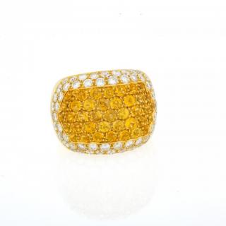 Appraisal: Lee Havens K Gold Diamond and Sapphire Ring LEE HAVENS