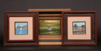 Appraisal: A Trio of Tropical Paintings This trio of tropical paintings