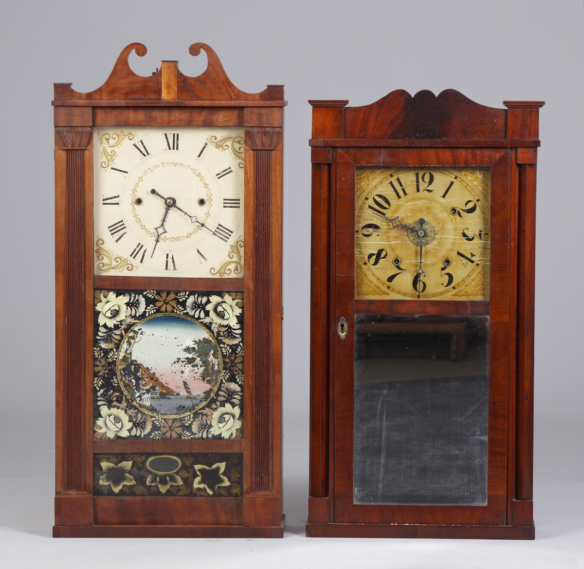 Appraisal: David Dutton Mt Vernon NH Shelf Clock Mahogany case with