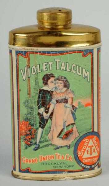 Appraisal: Grand Union Tea Company Talc Tin Description Some minor crazing