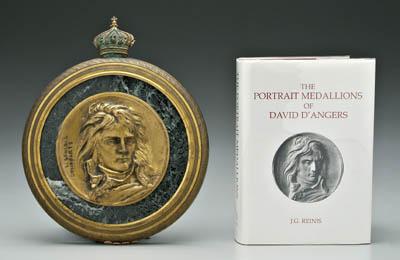 Appraisal: David D Angers bronze relief plaque quot Le General Bonaparte