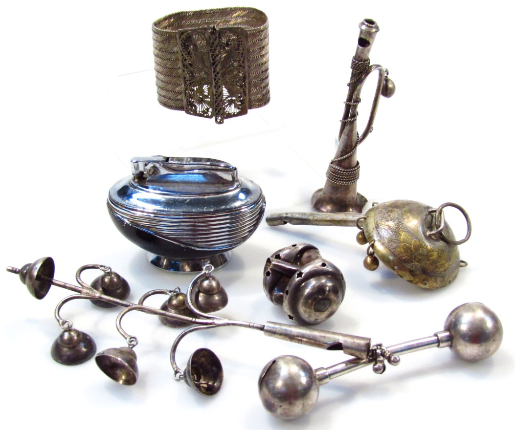 Appraisal: Various scrap silver silver plate etc to include a part