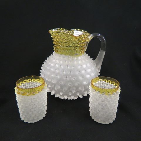 Appraisal: pc Francis Ware Art Glass Beverage Set by Hobbs Brockunier