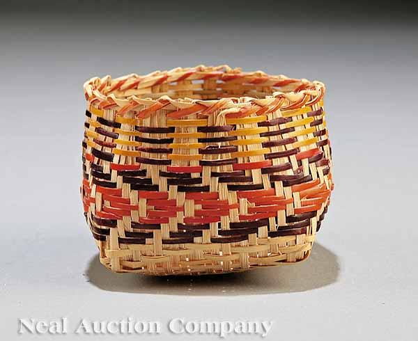 Appraisal: Three Chitimacha Single Weave Baskets all attributed to the Darden