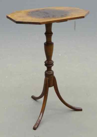 Appraisal: Early th c shaped top candlestand with fine legs Top