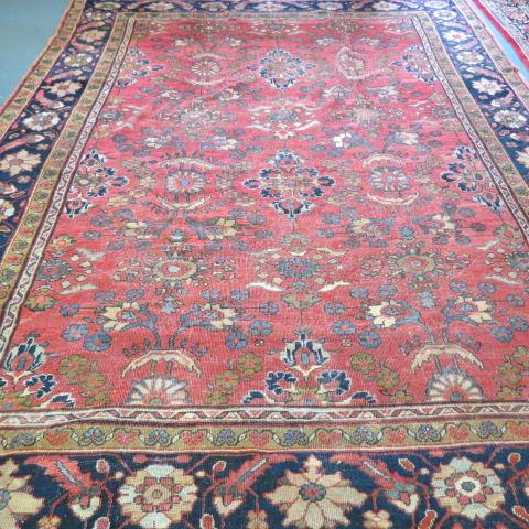 Appraisal: Mahal Persian Handmade Room Size Rug elegant florals salmon field