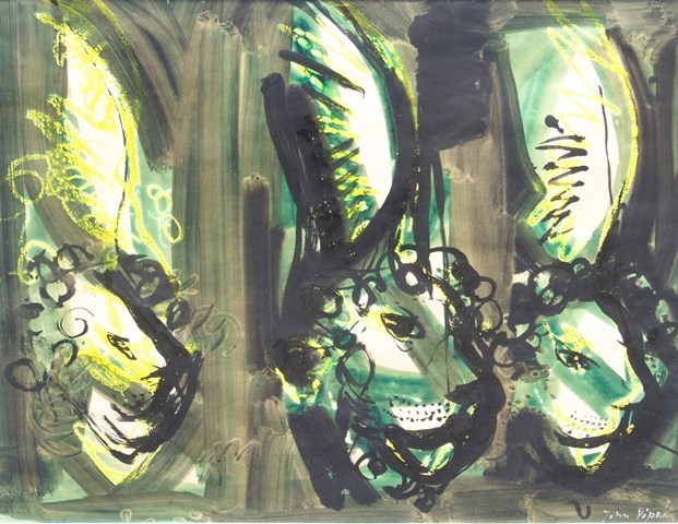 Appraisal: John Piper - Lion's Heads watercolour signed cm x cm