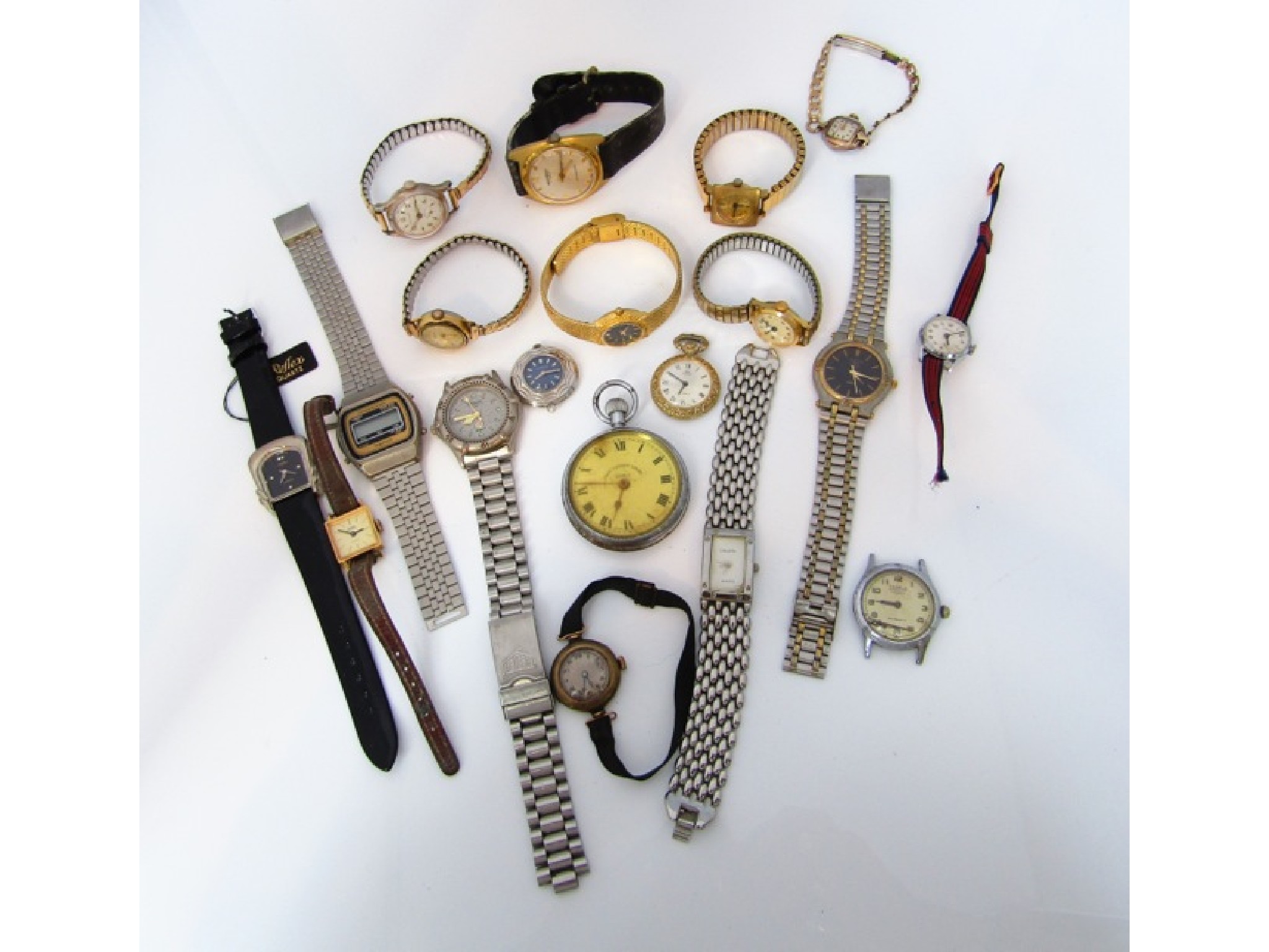 Appraisal: A miscellaneous collection of eleven various wristwatches including an Ingersoll