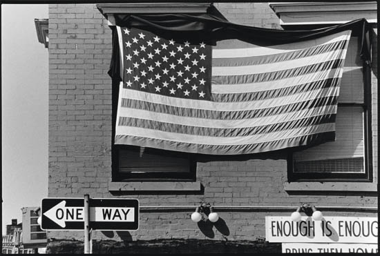 Appraisal: RAUSCHENBERG ROBERT - Untitled American flag enough is enough Silver