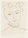 Appraisal: HENRI MATISSE Madame Pompadour Lithograph on Chine appliqu x mm