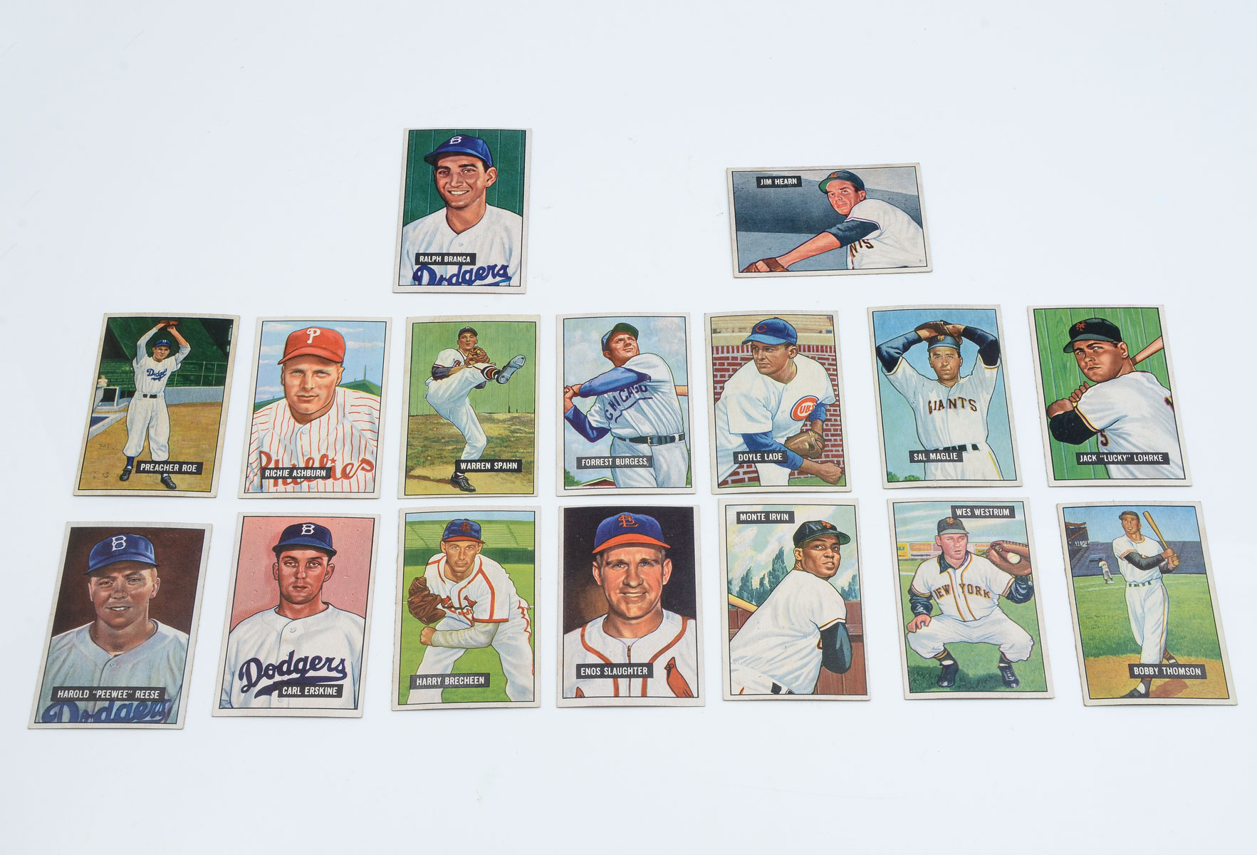 Appraisal: BOWMAN BASEBALL CARDS To include Preacher Roe Richie Ashburn Warren