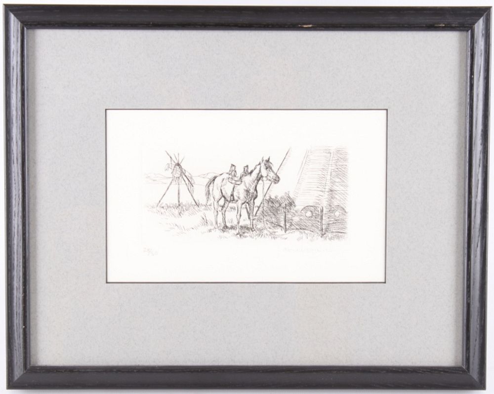 Appraisal: Nancy McLaughlin Powell - Etching For your consideration is this