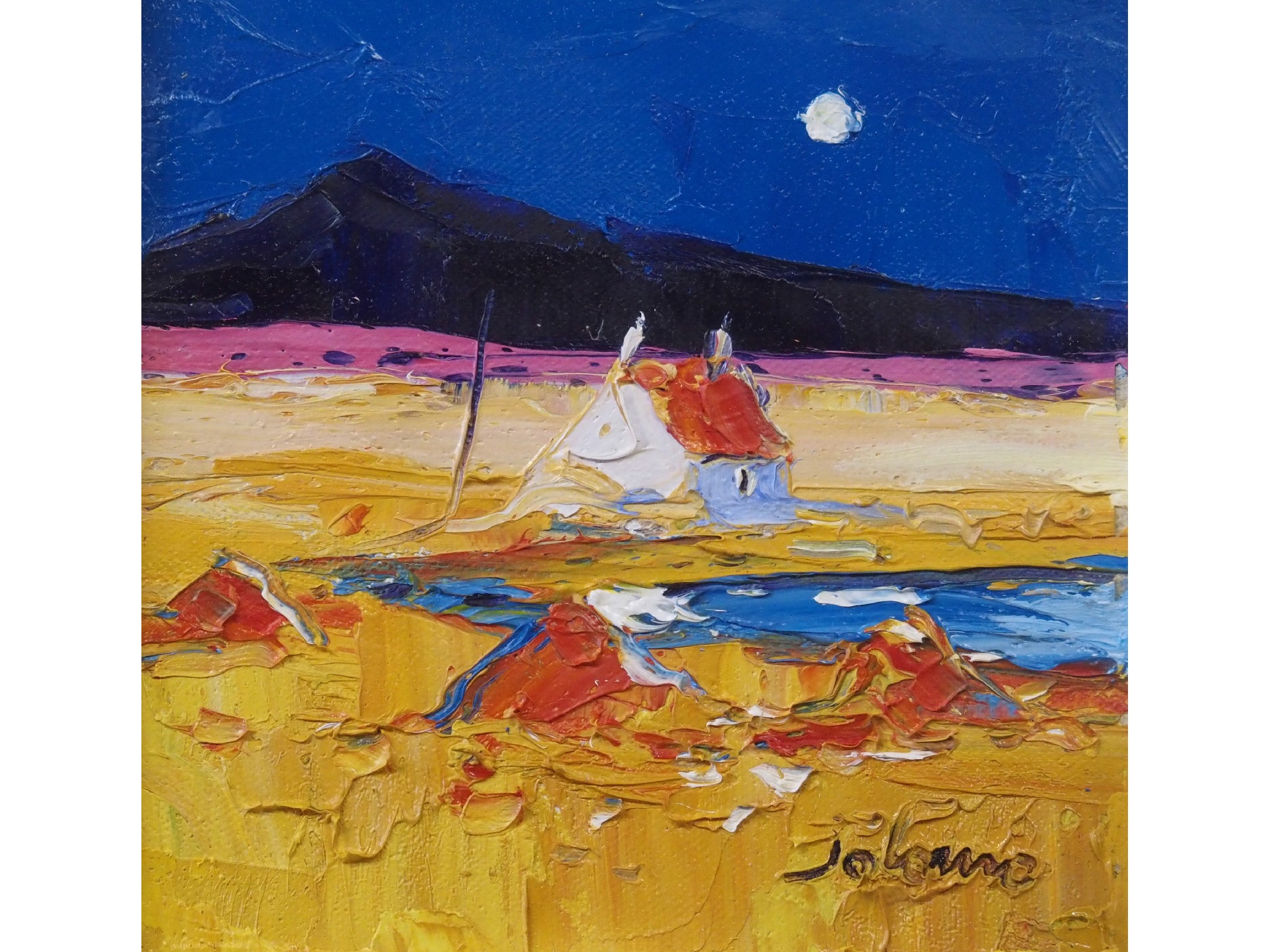 Appraisal: JOHN LOWRIE MORRISON Scottish b CROFT AND HAYSTACKS BENBECULAOil on