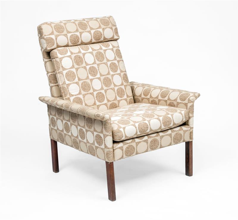 Appraisal: ARMCHAIR DANISH Rosewood and upholstery x x in Estimate -