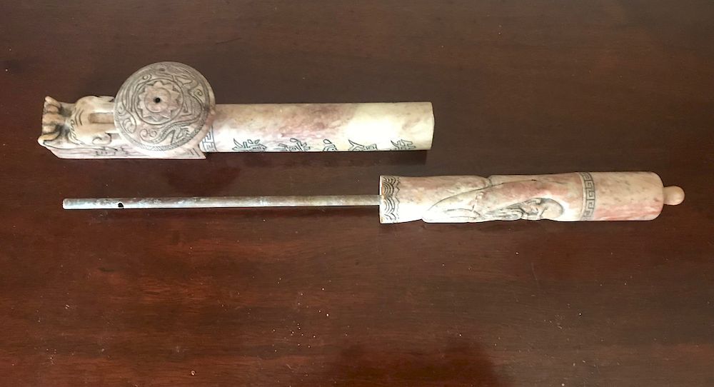 Appraisal: Soapstone Opium Pipe Early th Century An opium pipe is