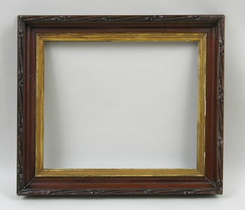 Appraisal: An American Hudson River School Style Frame A wide carved