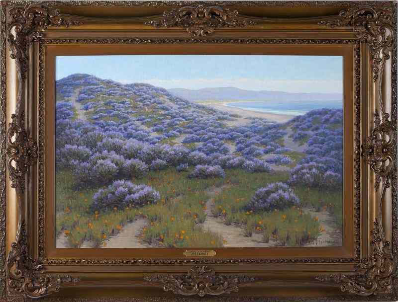 Appraisal: John Gamble Am - Lupine in Californiaoil on canvas signed