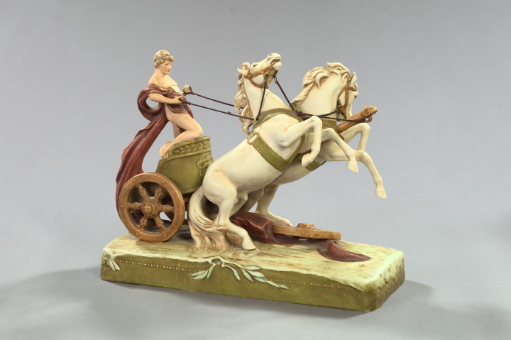 Appraisal: Large and Fine Royal Dux Porcelain Group of The Chariot