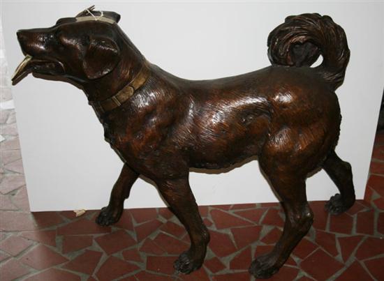 Appraisal: Bronze sculpture of man's best friend H L