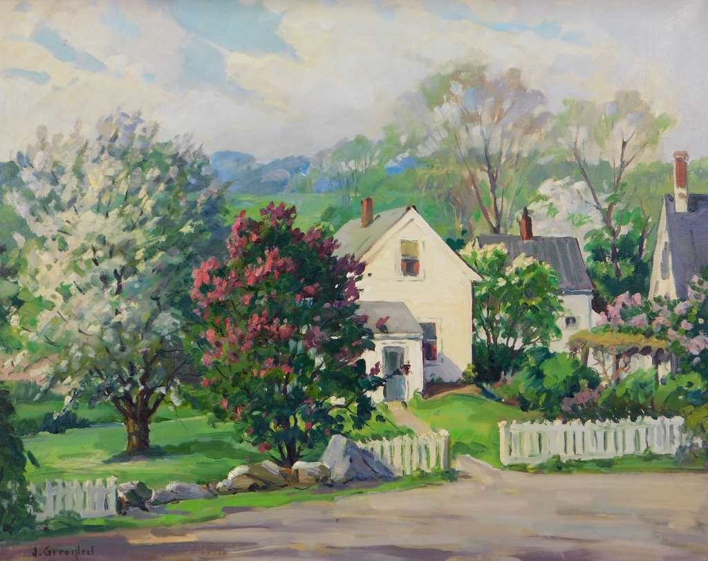 Appraisal: JACOB GREENLEAF IMPRESSIONIST SPRING PAINTING Massachusetts Estonia - Depicts a