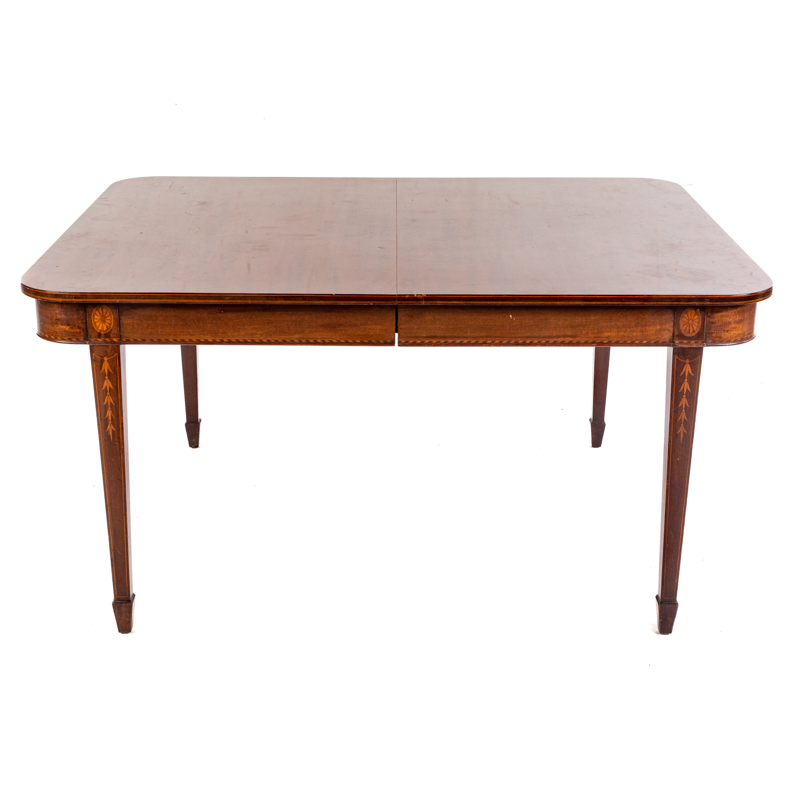 Appraisal: POTTHAST BROTHERS FEDERAL STYLE DINING TABLE th century with stringer