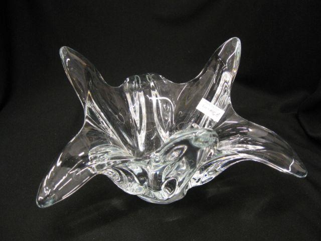 Appraisal: Vannes French Crystal Centerpiece Bowl free-form starfish diameter signed excellent