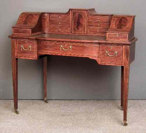 Appraisal: An good Edwardian mahogany ''Carlton House'' desk the whole inlaid