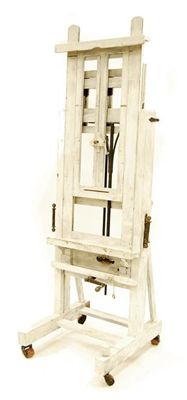 Appraisal: A Windsor Newton oak easel later painted white with crank