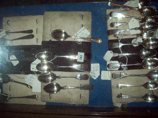 Appraisal: A LARGE COLLECTION OF TWENTY-FOUR STERLING SILVER TEA SPOONS