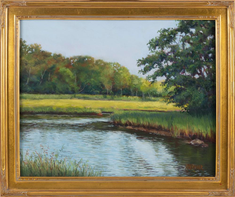 Appraisal: RITA BERNIER CAPE COD MASSACHUSETTS CONTEMPORARY CAPE VIEW PASTEL ON