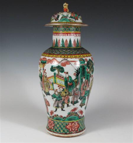 Appraisal: A late th early th century famille verte vase and