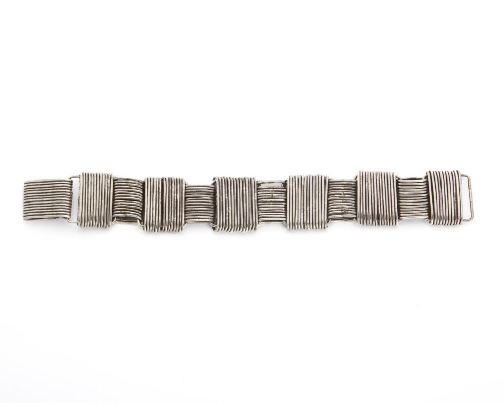 Appraisal: A Hector Aguilar paperclip bracelet - Taxco Mexico Stamped for