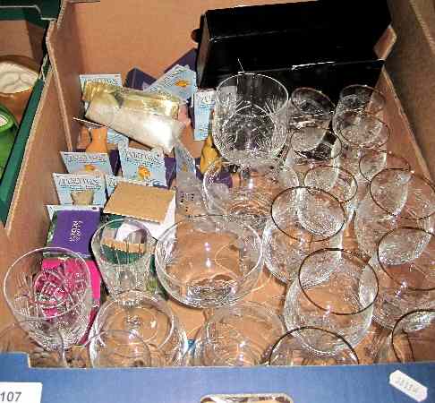 Appraisal: Tray of Pottery and Glassware to include Wade Pocket Pals